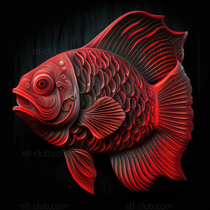 st Red neon fish